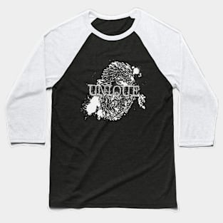 Unique White Thumbprint Baseball T-Shirt